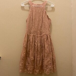Altar’d State Pink Lace Halter Dress size medium